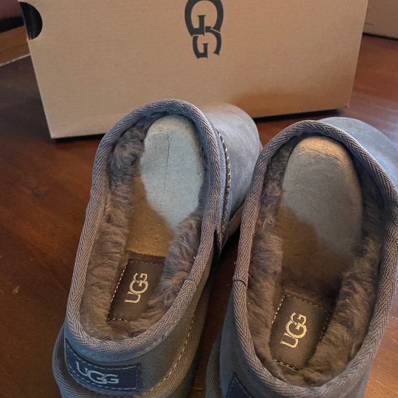 UGG Gray Suede Slippers - Picture 2 of 4